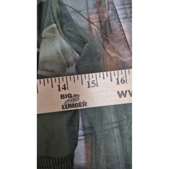 Baltic Born Layla Tulle Maxi Sage Green Floral Mesh Maxi Dress Medium - Picture 10 of 12